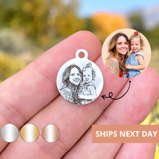 Personalized Custom Portrait Photo Charms ZFE3
