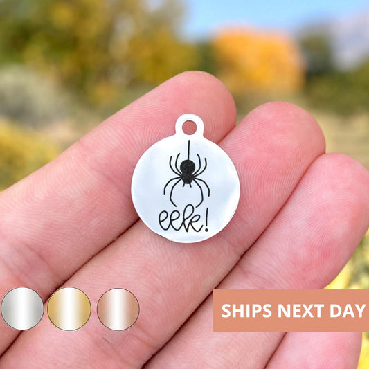 Eek Charms Custom Engraved Charms Personalized Stainless Steel Jewelry Holiday Charms BULK Options WK1759